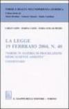 La legge 19 febbraio 2004, n. 40 «Norme in materia di procreazione medicalmente assistita». Commentario