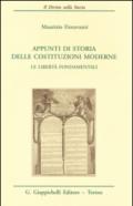 Appunti di storia delle costituzioni moderne. Le libertà fondamentali