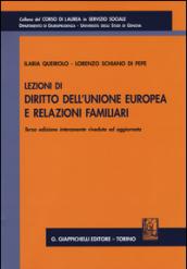 Lezioni di diritto dell'Unione Europea e relazioni familiari