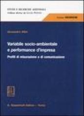 Variabile socio-ambientale e performance d'impresa. Profili di misurazione e di comunicazione