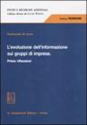 L'evoluzione dell'informazione sui gruppi di imprese. Prime riflessioni