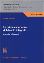 Le prime esperienze di bilancio integrato. Analisi e riflessioni