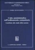 L'atto amministrativo nell'ordinamento comunitario. Contributo allo studio della nozione