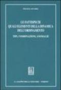 Le fattispecie quali elementi della dinamica dell'ordinamento. Tipi, combinazioni, anomalie