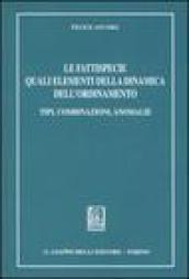Le fattispecie quali elementi della dinamica dell'ordinamento. Tipi, combinazioni, anomalie