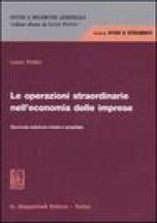 Le operazioni straordinarie nell'economia delle imprese