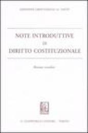 Note introduttive di diritto costituzionale