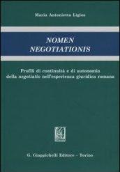 Nomen negotiationis. Profili di continuità e di autonomia della negotiatio nell'esperienza giuridica romana