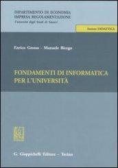 Fondamenti di informatica per l'università