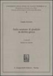 Sulla nozione di giudizio in diritto greco