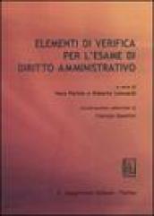 Elementi di verifica per l'esame di diritto amministrativo