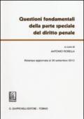 Questioni fondamentali della parte speciale del diritto penale