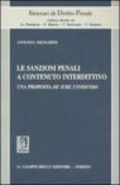 Le sanzioni penali a contenuto interdittivo. Una proposta de iure condendo