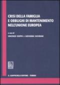 Crisi della famiglia e obblighi di mantenimento nell'Unione Europa