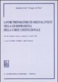 Lavori prepratori ed «original intent» nella giurisprudenza della Corte costituzionale. Atti del Seminario (Catania, 5 ottobre 2008)