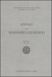 Annali del seminario giuridico (2007-2008): 52