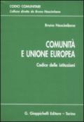 Comunità e Unione Europea. Codice delle istituzioni