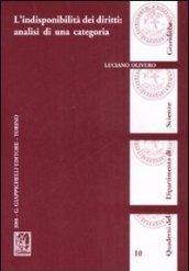 L'indisponibilità dei diritti: analisi di una categoria