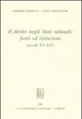 Il diritto negli Stati sabaudi. Fonti ed istituzioni (secoli XV-XIX)