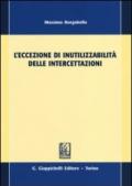 L'eccezione di inutilizzabilità delle intercettazioni