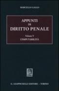 Appunti di diritto penale. 5.L'imputabilità