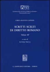 Scritti scelti di diritto romano. 3.