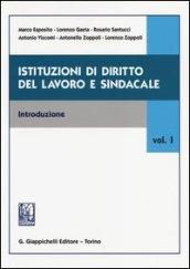 Istituzioni di diritto del lavoro e sindacale: 1