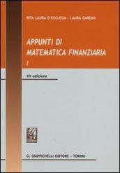 Appunti di matematica finanziaria: 1