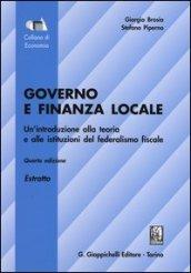 Governo e finanza locale. Un'introduzione alla teoria e alle istituzioni del federalismo fiscale. Estratto