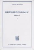 Diritto privato romano. Lezioni. 1.