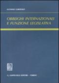 Obblighi internazionali e funzione legislativa