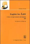 English for law. A focus on legal concepts and language. Con CD Audio