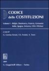 Codice delle costituzioni. 1.Belgio, Danimarca, Francia, Germania, Italia, Spagna, Svizzera, USA e Weimar