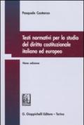 Testi normativi per lo studio del diritto costituzionale italiano ed europeo