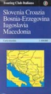 Slovenia. Croazia. Bosnia Erzegovina. Iugoslavia. Macedonia 1:800.000