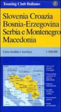 Slovenia, Croazia, Bosnia-Erzegovina, Iugoslavia, Macedonia 1:800.000