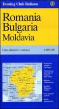 Romania. Bulgaria. Moldavia 1:800.000