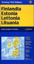 Finlandia, Estonia, Lettonia, Lituania 1:800.000