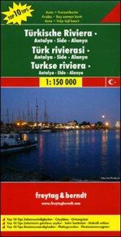 Riviera turca: Antalya, Side, Alanya 1:150.000. Carta stradale e turistica. Ediz. multilingue