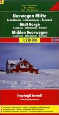Norvegia centrale: Trondheim, Lillehammer, Alesund 1:250.000. Carta stradale e turistica. Ediz. multilingue