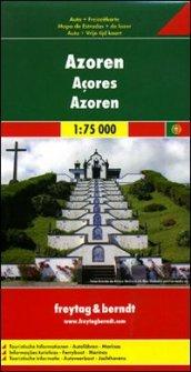 Azzorre 1:75.000. Carta stradale e turistica. Ediz. multilingue