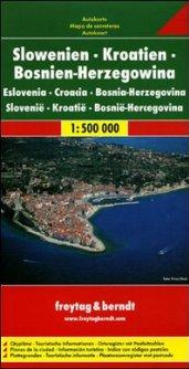 Slovenia, Croatia, Bosnia, Herzegovina 1:500.000