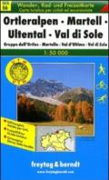 Gruppo dell'Ortles, Martello, Val d'Ultimo, Val di Sole 1:50.000. Carta turistica per ciclisti ed escursionisti. Ediz. italiana e tedesca (2 vol.)