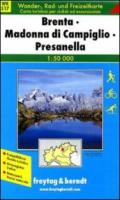 Brenta, Madonna di Campiglio, Presanella 1:50.000. Carta turistica per ciclisti ed escursionisti. Ediz. italiana e tedesca