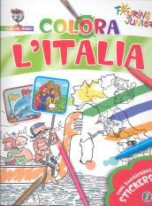 Colora l'Italia. Con stickers. Ediz. illustrata