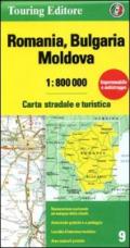 Romania. Bulgaria. Moldavia 1:800.000