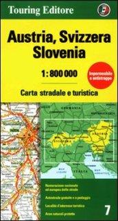 Austria, Svizzera, Slovenia 1:800.000. Carta stradale e turistica