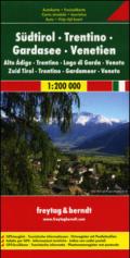 Alto Adige, Trentino, Lago di Garda, Veneto 1:200.000. Carta stradale e turistica