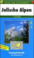 Alpi Giulie 1:50.000. Carta turistica per ciclisti ed escursionisti. Ediz. italiana e tedesca