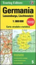 Germania, Lussemburgo, Liechtenstein 1:800.000. Carta stradale e turistica